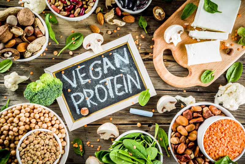 different sources of healthy vegan protein