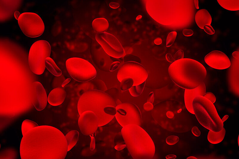 red blood cells symbolizing iron deficiency